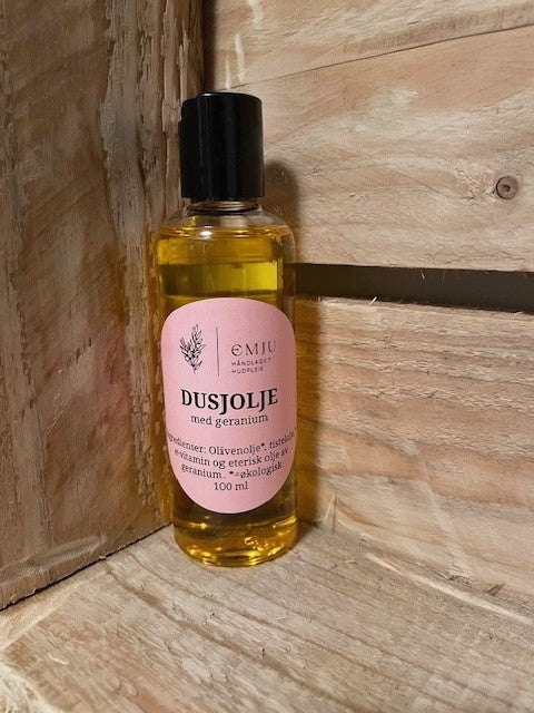 Økologisk Dusjolje med geranium - 100 ml