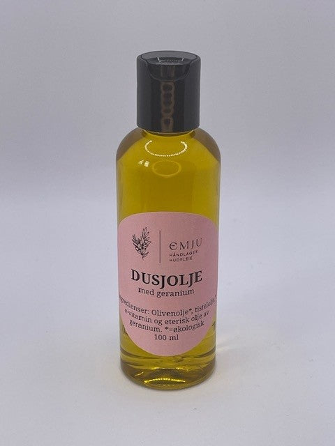 Økologisk Dusjolje med geranium - 100 ml