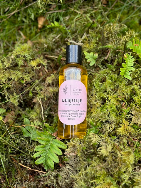 Økologisk Dusjolje med geranium - 100 ml