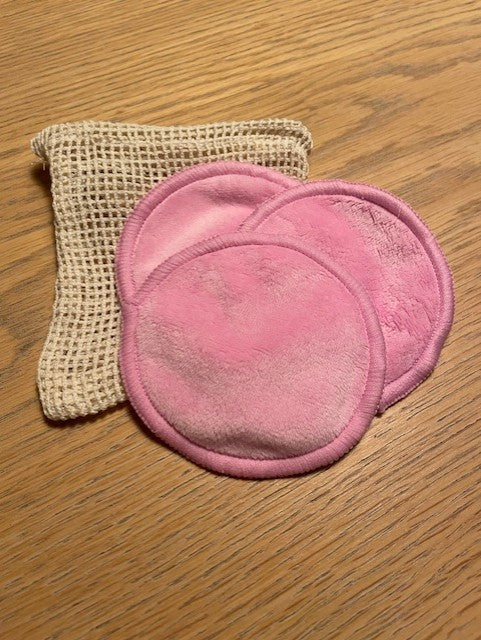3 miljøvennlige, vaskbare og gjenbrukbare pads i pose