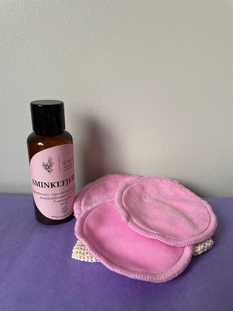 3 miljøvennlige, vaskbare og gjenbrukbare pads i pose